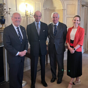Aphra, Gyles, Hugo Vickers and HRH Duke of Kent