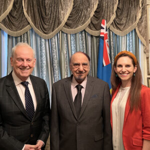 Dr Sir Iftikhar Ayaz with Gyles and Aphra Brandreth