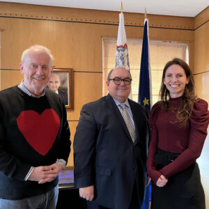 Gyles and Aphra Brandreth with Emmanuel Mallia